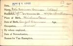 Voter registration card of Etta Robinson Harrison, Hartford, October 13, 1920