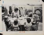 Children eating lunch at day care center