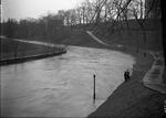 Park River in flood, Hartford park, possibly 1924