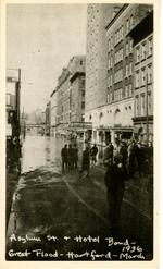 Asylum Street and Hotel Bond, Hartford, flood, 1936