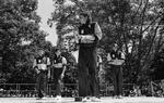 Member of the City Street Rockers dances in Peace Train's Breaking & Popping Contest, Bushnell Park 1983