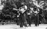 City Street Rockers crew member pops in Peace Train's Breaking & Popping Contest, Bushnell Park, 1983