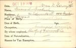Voter registration card of Grace L. Goodrich, October 19, 1920