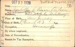 Voter registration card of Isabelle C. Barr Aiken, Hartford, October 15, 1920
