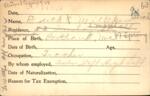Voter registration card of Edith C. Milliken, Hartford, October 14, 1920