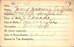 Voter registration card of Mary Macnevin Anderson, Hartford, October 11, 1920