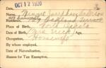 Voter registration card of Minnie Josephson Anderson, Hartford, October 12, 1920