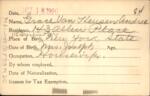 Voter registration card of Grace Van Heusen Andree, Hartford, October 18, 1920