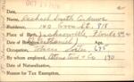 Voter registration card of Rachael Smith Andrews, Hartford, October 16, 1920