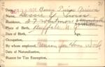 Voter registration card of Bessie E. Twiss (Arrison), Hartford, October 18, 1920