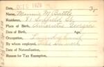 Voter registration card of Minnie M. Battle, Hartford, October 9, 1920