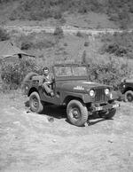Peter Anthony in new Jeep,25,"Korea, area of 38th parallel",Peter Anthony,1954,unknown,"Peter Anthony in new Jeep;Korea, area of 38th parallel;Peter Anthony; 05/1905; Photograph by unknown"