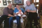 Four Generations of Belonick's. Steven Belonick, Paul Belonick holding Steven Leland, and Steven Belonick; New Britain, CT