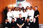 L to R: Patrick C. Cassidy is farthest right, in the back row; Jo-ryu-jujitsu class; 1998