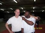 L to R: Patrick C. Cassidy, Alex; Patrick C. Cassidy teaching his jujitsu class; Iraq; August 10, 2008