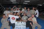Patrick C. Cassidy is in the front row, second from the right; Patrick C. Cassidy�s jujitsu class; Iraq; 2008
