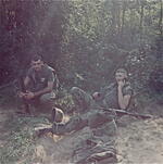 Fellow Marines out in the field;Vietnam;Jack Hughes, Louis Juers "Gum Jobs"; 01/1969-09/1969; Photograph by Unknown