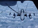30,000 ft. above Pacific Ocean; F/A-18D refueling; 11/2003