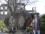Hiroshima, Japan; Joseph O�Keefe; at Peace Park Memorial; 1/2004