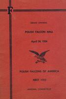 Grand opening Polish Falcon Hall, Polish Falcons of America Nest #212, Ansonia, Connecticut 1954