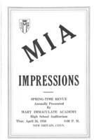MIA Impressions spring-time revue Mary Immaculate Academy, New Britain, Conn. 1956