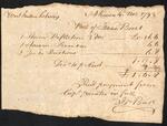 November 1793 Bill of Sale, West Haven Library