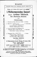 I. Philharmonisches Concert