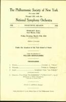 The Philharmonic Society of New York with the National Symphony Orchestra Eightieth Season