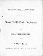 Good Will Club Orchestra Testimonial Concert for Mr. Hartt