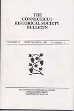 The Connecticut Historical Society Bulletin Volume 53 Numbers 1-2