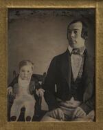 Daguerreotype: Charles S. Stratton (General Tom Thumb) and his father