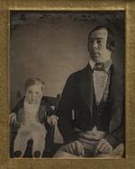 Daguerreotype: Charles S. Stratton (General Tom Thumb) and his father