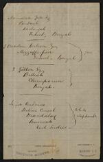 Document: Note written by P.T. Barnum regarding elephants, February 20, 1882