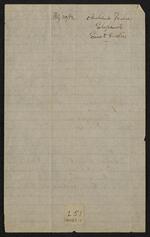 Document: Note written by P.T. Barnum regarding elephants, February 20, 1882 (page 2)