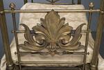 Furniture: Miniature canopy bed belonging to Charles S. Stratton, detail of head of bed