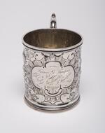 Physical object: Silver christening cup for Frances B. Thompson, granddaughter of P.T. Barnum, front view