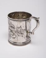 Physical object: Silver christening cup for Frances B. Thompson, granddaughter of P.T. Barnum, back view