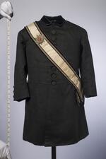 Textile: Masonic uniform jacket and accessories belonging to Charles S. Stratton, with tape measure for scale
