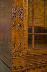 Furniture: Bookcase owned by P. T. Barnum, corner detail