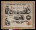 Document: Pequonnock Bank banknotes with signature of P.T. Barnum