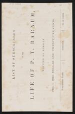 Document: "Subscribers to 'The Life of P.T. Barnum, Written by Himself'"