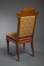 Furniture: Chairs made for P. T. Barnum by Julius Dessoir (back view)