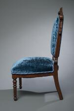 Furniture: Chair in the Renaissance Revival style, belonging to Charles S. Stratton (side view)