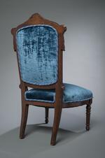 Furniture: Chair in the Renaissance Revival style, belonging to Charles S. Stratton (rear view)