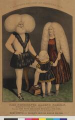 Print: "The Wonderful Albino Family, Rudolph Lucasie, Wife, and Child from Madagascar, Barnum's Wonder No. 14"