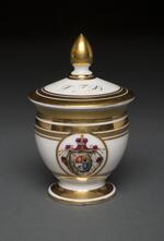 Dinnerware: Custard cup with lid, belonging to P. T. Barnum