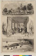 Newspaper: "Waldemere, On the Porch, Seaside Park" from Frank Leslie’s Illustrated Newspaper, August 29, 1874