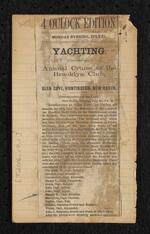 Newspaper: Article from unknown paper regarding Brooklyn Yacht Club Cruise and mentioning Charles S. Stratton (Gen. Tom Thumb)