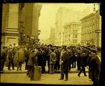 Photograph of Mourners Waiting for Funeral Departure from Brick Presbyterian Church, NYC (from New York Herald Syndicate