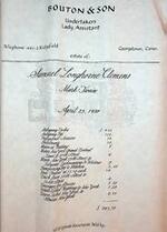 Boughton and Son's Burial Costs (lady assistant's copy)